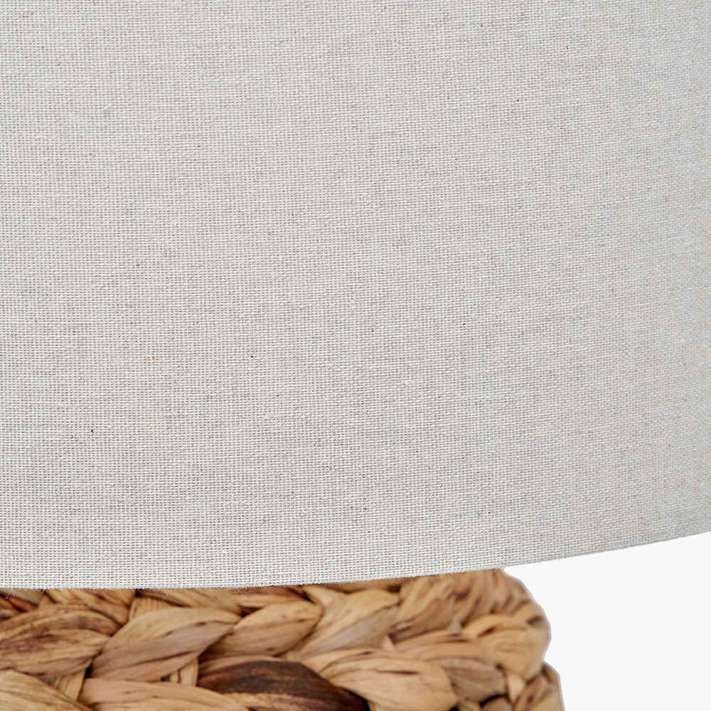 Zadi Natural Plaited Tall Water Hyacinth Table Lamp